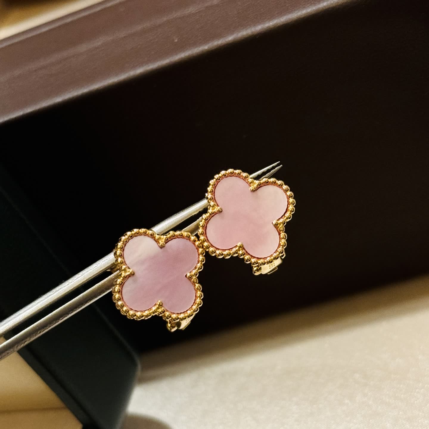 Van Cleef & Arpels Alhambra Pink Gold Earrings